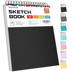 9"x12" Sketchbook, Spiral Bound, 100 Sheets Acid Free