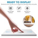10 Pack Stretched Canvas Set, White Primed Cotton