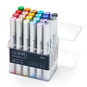 COPIC Manga Sketch Markers, 24 Vibrant Colors