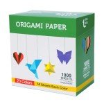 BUBU Origami Paper Kit: 1000 Sheets, 6 Inch, 20 Colors