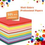 BUBU Origami Paper Kit: 1000 Sheets, 6 Inch, 20 Colors