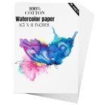 Heavyweight Watercolor Paper for Artists, 80 Sheets, 8.5x11