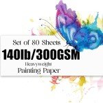 Heavyweight Watercolor Paper for Artists, 80 Sheets, 8.5x11
