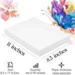 Heavyweight Watercolor Paper for Artists, 80 Sheets, 8.5x11