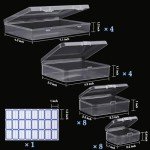 24-Pack Mixed Sizes Mini Plastic Containers for Art Supplies