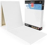 Arteza 18x24" Stretched Canvases: Pack of 4, White