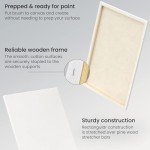Arteza 18x24" Stretched Canvases: Pack of 4, White