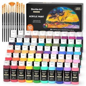 Shuttle Art Acrylic Paint Set - 50 Colors