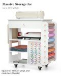 Craft Cart with Tabletop Storage and Vinyl Roll Holder