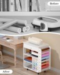 Craft Cart with Tabletop Storage and Vinyl Roll Holder