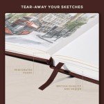 BEECHMORE BOOKS A4 Blank Sketchbook Hardcover Art Notebook