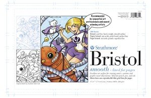 Strathmore 24 Sheet Smooth Bristol Pad, 11x17", Blue Lined