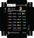 Elan Professional Watercolor Paint Set - 24 Tubes