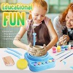 Mini Pottery Wheel Kit: Clay, Tools, and Banding Wheel