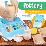 Mini Pottery Wheel Kit: Clay, Tools, and Banding Wheel