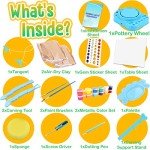 Mini Pottery Wheel Kit: Clay, Tools, and Banding Wheel