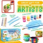 Mini Pottery Wheel Kit: Clay, Tools, and Banding Wheel