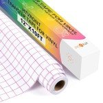 Vinyl Transfer Tape - 12" x 10 FT - Red Alignment Grid