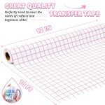 Vinyl Transfer Tape - 12" x 10 FT - Red Alignment Grid