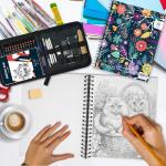 CONDA 8.5"x11" Spiral Bound Sketch Book, 100 Sheets