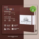 BEECHMORE BOOKS A4 Blank Sketchbook Hardcover Art Notebook