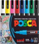Set of 8 Posca Paint Markers with Reversible Tips