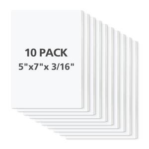 10 Pack 5x7 White Foam Core Mounting Boards