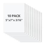 10 Pack 5x7 White Foam Core Mounting Boards