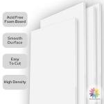 10 Pack 5x7 White Foam Core Mounting Boards