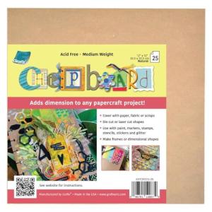 Grafix Chipboard Sheets - 25 Count, 12x12