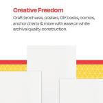 Pack of 100 White Folding Bristol Tagboards