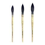 Round Tip Mop Style Paint Brush Set 3 Pc Set