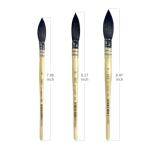 Round Tip Mop Style Paint Brush Set 3 Pc Set