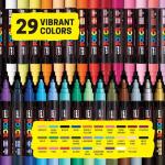 Set of 29 Versatile Posca Markers for Art