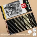 KALOUR Charcoal Pencils Set - 12 Pieces for Artists