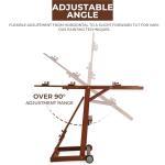 Adjustable Beech Wood H-Frame Easel, Holds 2 Canvases