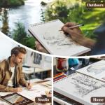 Mixed Media Sketch Pad, 9x12, 60 Sheets, Heavyweight Spiral Sketchbook