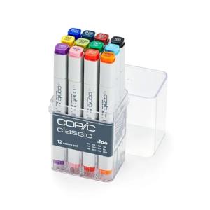 Copic Classic Alcohol Markers 12pc Set - Basic