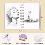 Yoment 5.5" x 8.5" Hardcover Sketchbook Pad, Purple