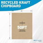 50 Chipboard Sheets | Heavy Weight Brown Kraft Cardboard