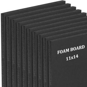 Acid Free Black Foam Boards, 11x14, 10 Sheets