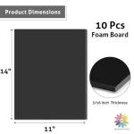 Acid Free Black Foam Boards, 11x14, 10 Sheets