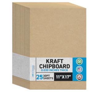 Medium Weight Chipboard Sheets - 11x17 inch