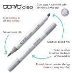 Copic Ciao Marker Set, Basic 12pc