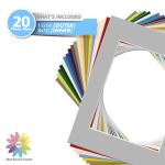 Pack of 20 Mixed Color Picture Mats