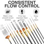 12-Piece Professional Paint Brush Set - Ideal for All Painting Styles