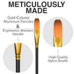 12-Piece Professional Paint Brush Set - Ideal for All Painting Styles