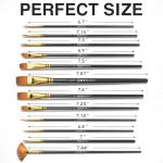 12-Piece Professional Paint Brush Set - Ideal for All Painting Styles