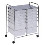 Rolling Storage Cart with 12 Plastic Drawers