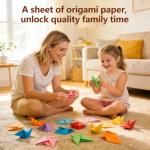 BUBU Origami Paper Kit: 1000 Sheets, 6 Inch, 20 Colors